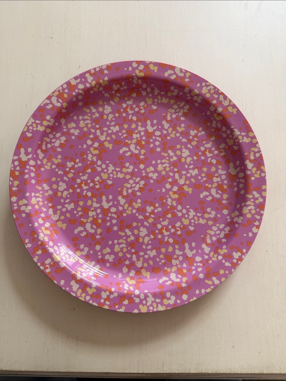 Room Essentials Pink Confetti Melamine Dinner Plate SET OF FOUR - NEW